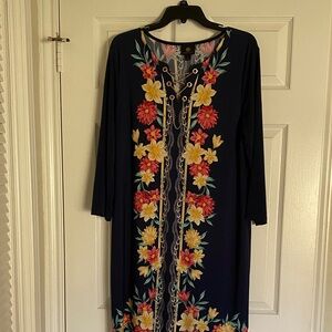 JM Collection Navy Floral Dress